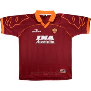 1999-00 MAILLOT RETRO VINTAGE AS ROMA HOME