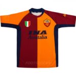 2001-02 MAILLOT RETRO VINTAGE AS ROMA HOME