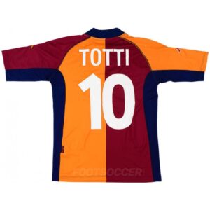 2001-02 MAILLOT RETRO VINTAGE AS ROMA HOME TOTTI