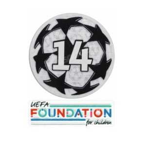 BADGE LIGUE DES CHAMPIONS 14 ET UEFA FOUNDATION