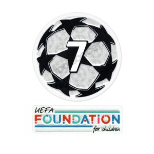 BADGE LIGUE DES CHAMPIONS 7 ET UEFA FOUNDATION