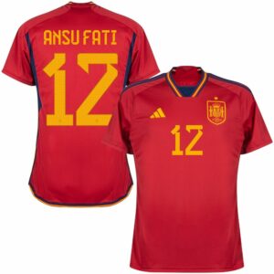 MAILLOT ESPAGNE DOMICILE COUPE DU MONDE 2022 ANSU FATI