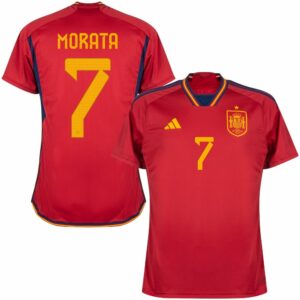 MAILLOT ESPAGNE DOMICILE COUPE DU MONDE 2022 MORATA