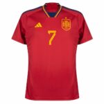 MAILLOT ESPAGNE DOMICILE COUPE DU MONDE 2022 MORATA