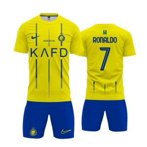 MAILLOT KIT ENFANT AL NASSR RONALDO DOMICILE 2023 2024