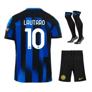 MAILLOT KIT ENFANT INTER MILAN DOMICILE 2023 2024 LAUTARO