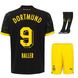 MAILLOT KIT ENFANT BVB DORTMUND 2023 2024 EXTERIEUR HALLER