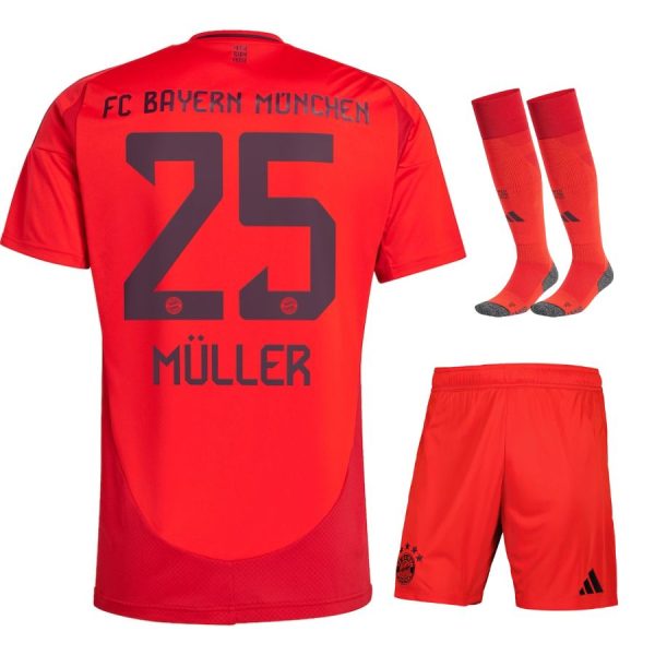 MAILLOT KIT ENFANT BAYERN MUNICH DOMICILE 2024 2025 MULLER