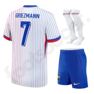 MAILLOT KIT ENFANT EQUIPE DE FRANCE BLANC EURO 2024 GRIEZMANN