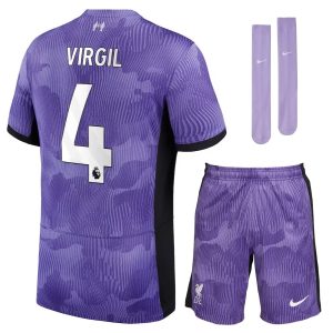 MAILLOT KIT ENFANT LIVERPOOL THIRD 2023 2024 VIRGIL