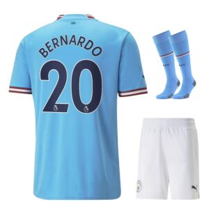 MAILLOT KIT ENFANT MANCHESTER CITY DOMICILE 2022 2023 BERNARDO