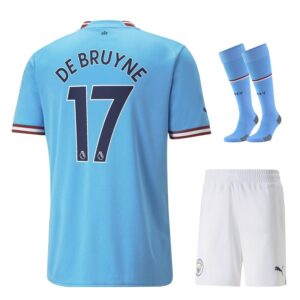 MAILLOT KIT ENFANT MANCHESTER CITY DOMICILE 2022 2023 DE BRUYNE