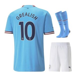 MAILLOT KIT ENFANT MANCHESTER CITY DOMICILE 2022 2023 GREALISH