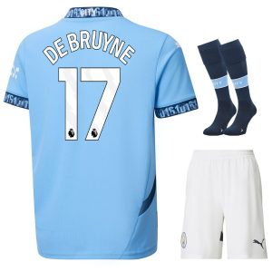 MAILLOT KIT ENFANT MANCHESTER CITY DOMICILE 2024 2025 DE BRUYNE