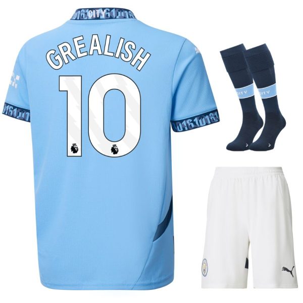 MAILLOT KIT ENFANT MANCHESTER CITY DOMICILE 2024 2025 GREALISH