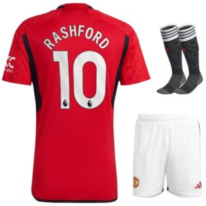 MAILLOT KIT ENFANT MANCHESTER UNITED DOMICILE 2023-24 RASHFORD