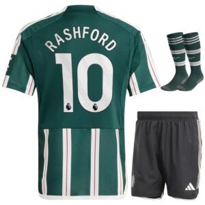 MAILLOT KIT ENFANT MANCHESTER UNITED EXTÉRIEUR 2023 2024 RASHFORD