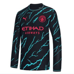 MAILLOT MANCHESTER CITY THIRD 2023 2024 MANCHES LONGUES