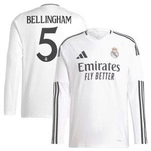 MAILLOT REAL MADRID 2024 2025 BELLINGHAM MANCHES LONGUES