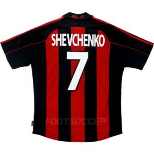 2000-02 MAILLOT RETRO VINTAGE MILAN AC HOME SHEVCHENKO