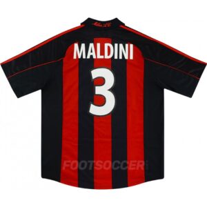 2000-02 MAILLOT RETRO VINTAGE MILAN AC HOME MALDINI