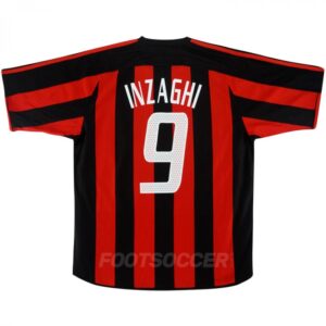 2003-04 MAILLOT RETRO VINTAGE MILAN AC HOME INZAGHI