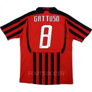 2007-08 MAILLOT RETRO VINTAGE MILAN AC HOME GATTUSO