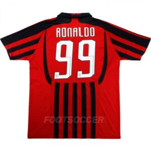 2007-08 MAILLOT RETRO VINTAGE MILAN AC HOME RONALDO