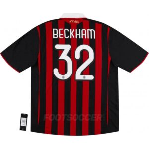 2009-10 MAILLOT RETRO VINTAGE MILAN AC HOME BECKHAM